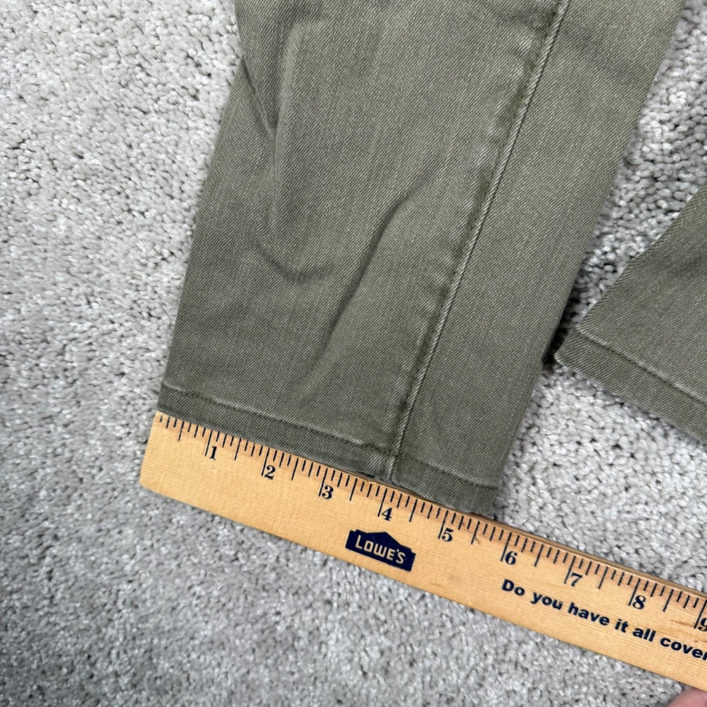 AG Adriano Goldschmied‎ Faye Mid Rise Cigarette Pants Olive Green Women's 26R - Picture 6 of 11